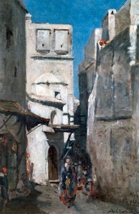 Gate i Alger, c1864-1892 av Marc Alfred Chataud