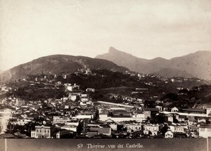 Utsikt over Santa Teresa i Brasil, ca. 1880-90 (s/hvitt-bilde)
