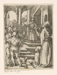 Kristus før Pilatus Passion of Christ (serietittel) av Marcantonio Raimondi