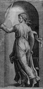 Rettferdighet av Marcantonio Raimondi