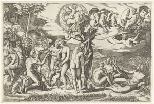 Paris-dommen av Marcantonio Raimondi