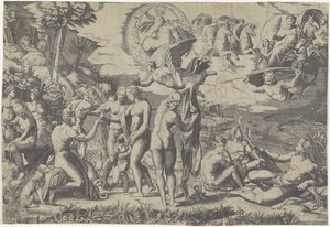 Paris-dommen av Marcantonio Raimondi