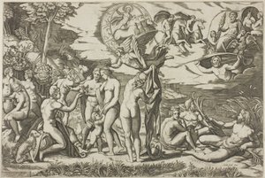 Paris-dommen av Marcantonio Raimondi