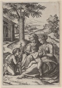 Madonna under et palmetre
