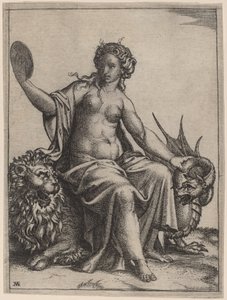 Forsiktighet av Marcantonio Raimondi possibly after Raphael