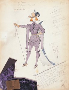 Frankrike, Paris, kostymeskisse for Don Giovanni for forestillingen Don Giovanni or the rake punish