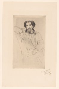 Portrett av Henri Charles Guérard av Marcellin Gilbert Desboutin (signed by artist)