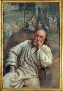 Portrett av maleren Pierre Cecil Puvis de Chavanne (1824-1898) Maleri av Marcellin Gilbert Desboutins (1823-1902) Amiens fra 1800-tallet, musee de la Picardie - Portrett av maleren Pierre Cecil Puvis de Chavanne (1824-1898). Maleri av Marcellin Gi