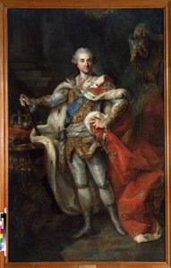 Portrett av Stanislaw II August Poniatowski, konge og storhertug av det polsk-litauiske samveldet (1732-1798), ca. 1790 (olje på lerret)