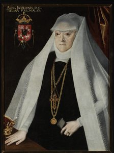 Anna Jagiellon, dronning av Polen - Portrett av Anna Jagiellon (1523-1596), dronning av Polen, av Kober, Martin (1550-1609). Olje på lerret, før 1596. Narodowe-museet, Warszawa av Marcin Kober