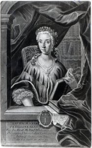 Laura Maria Caterina Bassi, gravert av Johann Jakob Haid