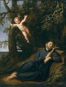 St. Frans i ørkenen (olje på lerret)