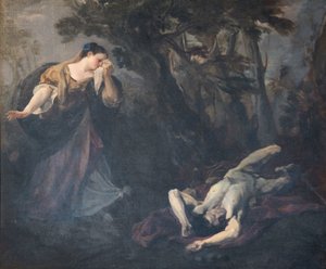 St Margaret av Cortona finner liket av elskeren sin