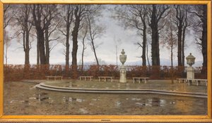 Turin Royal Gardens etter marsregnet