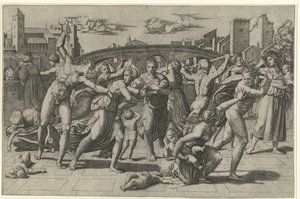 Barnedrap i Betlehem av Marco Dente (possibly)