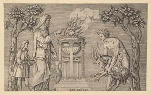 The Mirror of Roman Magnificence: The Sacrifice of a Ram, 1500-tallet. av Marco Dente