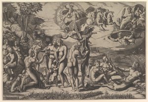 The Judgment of Paris, 1515-27. av Marco Dente