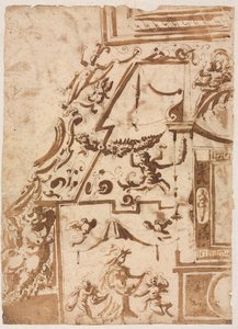 Grotesk med en hoppende kentaur verso, ca. 15651588. av Marco Marchetti