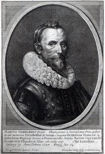 Selvportrett, gravert av Wenceslaus Hollar, 1644 av Marcus Garret Gheeraerts the Younger