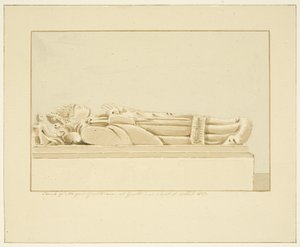 Bilde av abbed Guilliam i Bristol Cathedral (blyant og akvarell på papir) av Marcus H. Homes