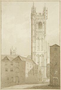 Stefanskirken (blyant og akvarell på papir) av Marcus H. Homes