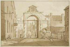 Temple Gate (blyant og akvarell på papir) av Marcus H. Homes