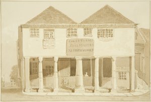 The Old Corn Market on the Quay (blyant og akvarell på papir) av Marcus H. Homes