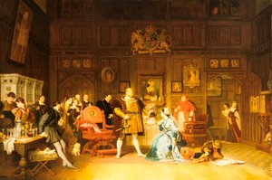 Henry VIII og Anne Boleyn observert av dronning Catherine, 1870.