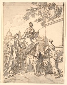 Allegorisk ark i anledning hertug Franz IIIs inntreden i Firenze 1739 av Marcus Tuscher