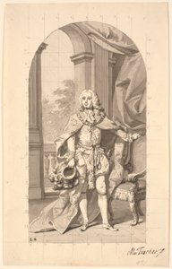 Amtmann "Gehejmeråd i Tønder" Frederik Wilhelm Holstein som dannebrogsridder i orden