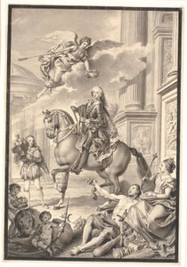Frederik V hedres av Danmark og Norge av Marcus Tuscher