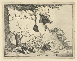 Biffhode bak stein Storfe og griser (serietittel) av Marcus de Bye