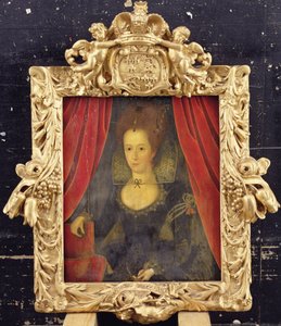 Portrett av en dame som sies å være prinsesse Elizabeth, ca. 1560 (olje på panel) av Marcus the Younger (follower of) Gheeraerts