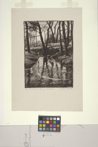 The Brook in Spring, Pine Manor (litho) av Margaret Jordan Patterson