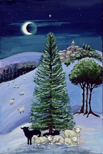 Sauer i et vinterlandskap av Margaret Loxton