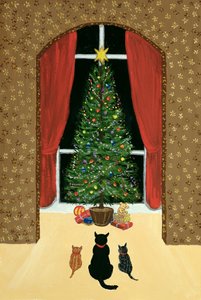 Juletreet (gouache på papir)