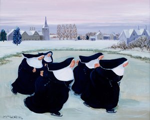 Vinter på klosteret (gouache på papir)