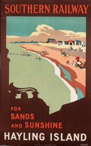 Hayling Island, plakat som reklamerer for Southern Railway av Margaret MacDonald Mackintosh