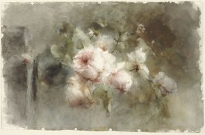 En vase med roser av Margaretha Roosenboom