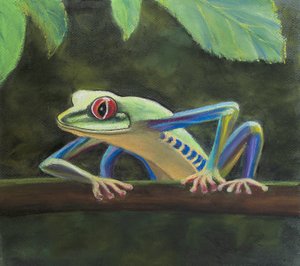 Trefrosk, 2020 (pastell)