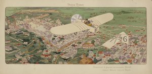 Beaumonts Bleriot-monoplan ankommer Roma og vinner luftkappløpet Paris-Roma av Marguerite (fl.1909 14) Montaut