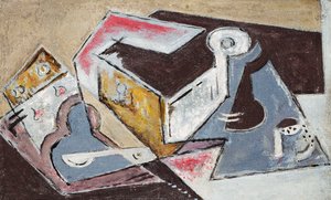kubistisk komposisjon; Komposisjon Cubiste, ca. 1918 (olje på lerret)