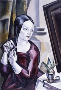 Kvinne foran et speil, 1922