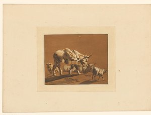 Landskap med storfe av Maria Catharina Prestel