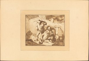 Bondescene av Maria Catharina Prestel after Isack van Ostade