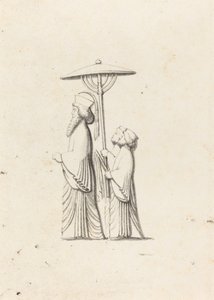 Skulptur ved Persepolis, fra Le Bruyns reiser