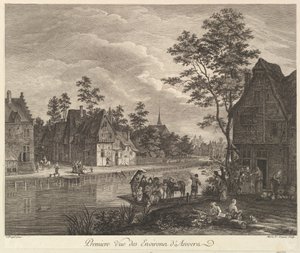Første utsikt over Antwerpens omgivelser Premiere Vue des Environs d