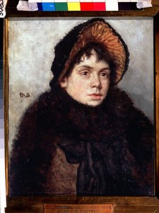 Selvportrett. Maleri av Maria Konstantinovna Bashkirtseva (1860-1884). Olje på lerret, 35 x 27 cm. Russisk kunst fra 1800-tallet. Statens Tretyakov-galleri, Moskva.