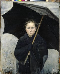 Paraplyen - Bashkirtseva, Maria Konstantinovna (1860-1884) - 1883 - Olje på lerret - 93x74 - Statens russiske museum, St. Petersburg