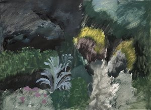 Landskap med busker. Marcel Proust Alley, 2019 (olje på papir)